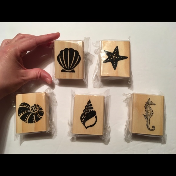 Seashell Stamp Set of Five - Picture 1 of 5